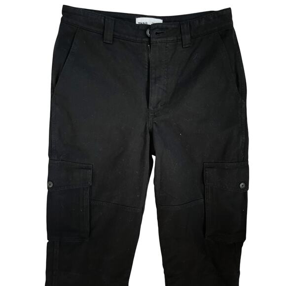 Aritzia TNA Black Corbett‎ Wide Leg Twill Cargo Pants Size 4 - Picture 3 of 9